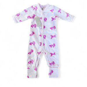 NWT! Monica + Andy Pink Unicorn Print Convertible Snap Footie Size Preemie